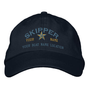 Personalized SKIPPER Star Ball Cap Embroidery