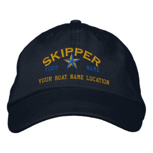 Personalized SKIPPER Star Ball Cap Embroidery