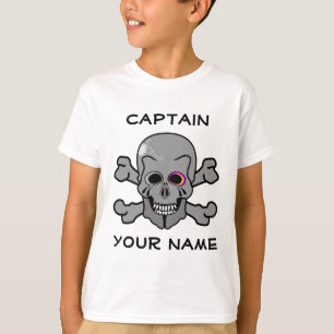 Personalized skull and Cross bones T-Shirt
