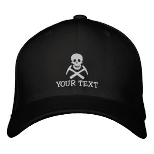 Personalized Skull and Cross Picks Embroidered Cap