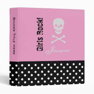 Personalized Skull and Crossbones Binder