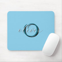 Personalized Sky Blue Monogram Initial and Name
