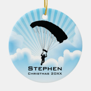 Personalized Sky Diving Parachuting Ornament