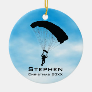 Personalized Sky Diving Parachuting Ornament