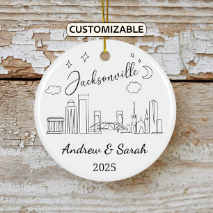 Personalized Skyline Jacksonville Ornament Florida
