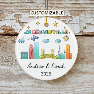 Personalized Skyline Jacksonville Ornament Florida