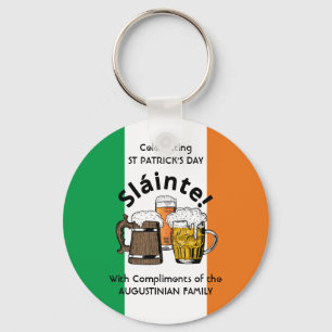 Personalized Sláinte ST PATRICKS DAY  Keychain