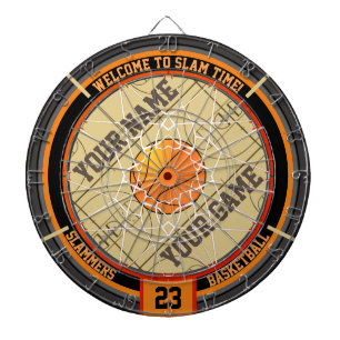 Personalized Slam Time Basketball Dartboard