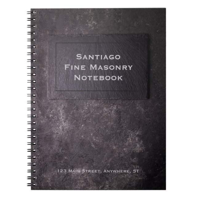 Personalized Slate and Stone Notebook (Front)