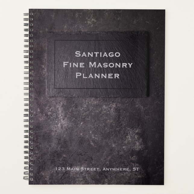 Personalized Slate & Stone Planner (Front)