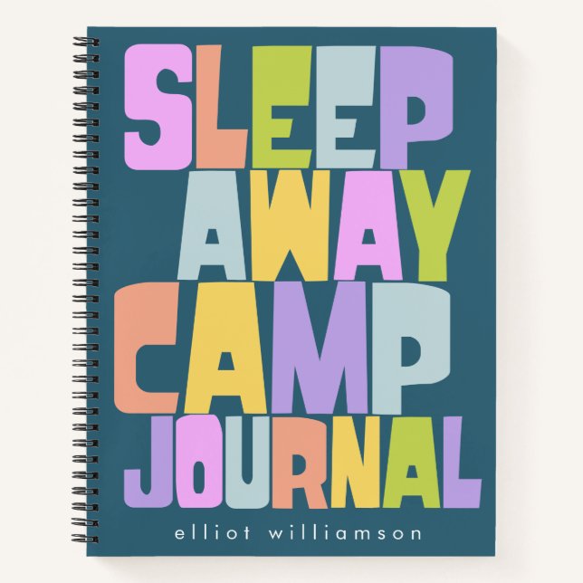 Personalized Sleepaway Summer Camp Camper's Notebook (Front)