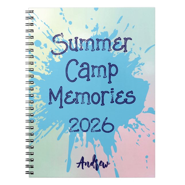 Personalized Sleepaway Summer Camp Camper's Notebook (Front)