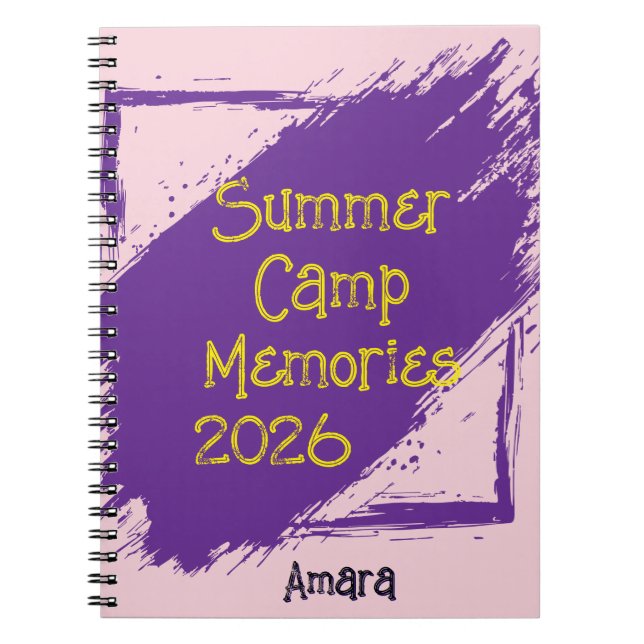 Personalized Sleepaway Summer Camp Camper's Notebook (Front)