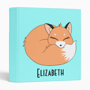 Personalized Sleeping Fox Binder