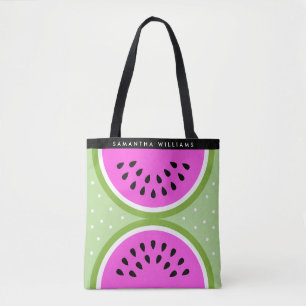 Personalized Sliced Watermelon Summer Tote Bag