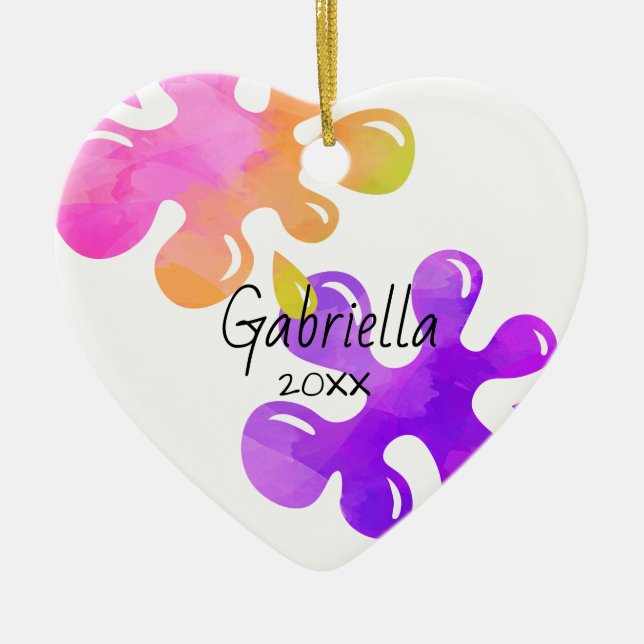 Personalized Slime Christmas Ornament (Front)