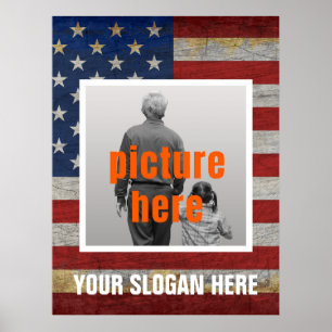 PERSONALIZED SLOGAN COUNTRY SAYING CUSTOMIZED FLAG POSTER