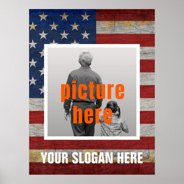 PERSONALIZED SLOGAN COUNTRY SAYING CUSTOMIZED FLAG POSTER (Front)