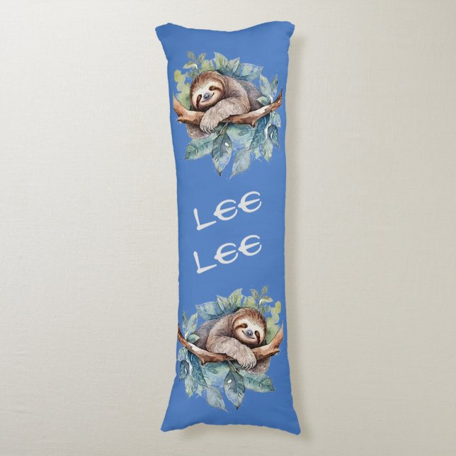 Personalized Sloth Body Pillow (Front Vertical)