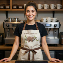 Personalized Sloth Coffee Bar Apron