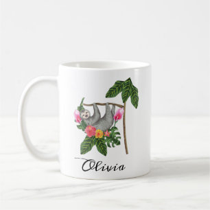 Personalized Sloth Coffee Mug Sloth Gifts for Her