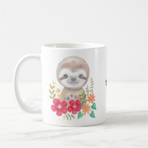 Personalized Sloth Mug Custom Name Baby Sloth mug