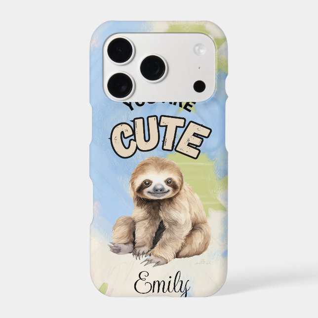 PERSONALIZED SLOTH PHONE CASE (Back)