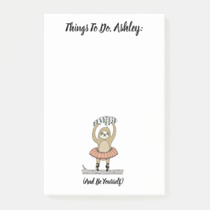 Personalized Sloth To-Do List Notepad