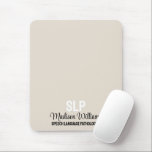 Personalized SLP Speech Language Pathologist Gift Mouse Pad<br><div class="desc">Personalized SLP Grad Mouse pad,  Speech Language Pathologist Present Job,  Graduation Gift Christmas for her,  New Pathology Therapist Therapy Name,  daughter wife mom mum mother,  sister in law aunt granddaughter,  custom voice employee best friend,  thank you boss birthday master,  college university uni graduate school,  party class of 2024 2025</div>