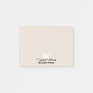 Personalized SLP Speech Language Pathologist Gift Post-it Notes