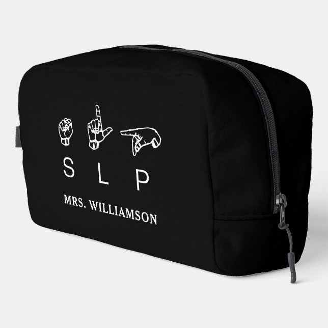 Personalized SLP Speech Pathologist Appreciation Dopp Kit (Right Corner)