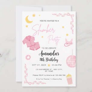 Personalized Slumber Party Birthday Invitation