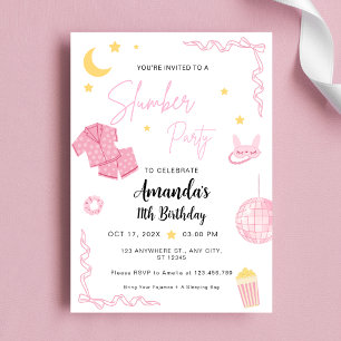 Personalized Slumber Party Birthday Invitation