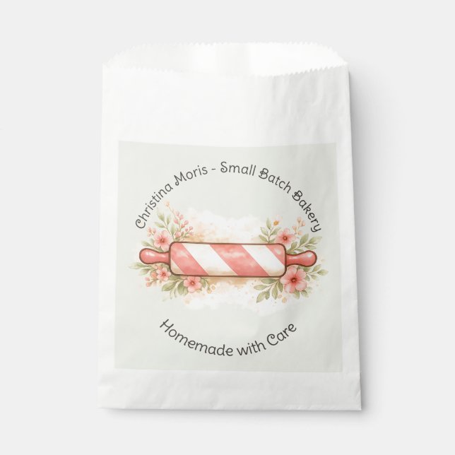 Personalized Small Batch Bakery Favour Bag (Front)