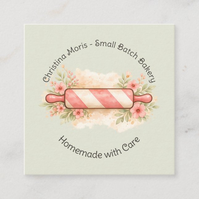 Personalized Small Batch Bakery Gift Tag (Front)