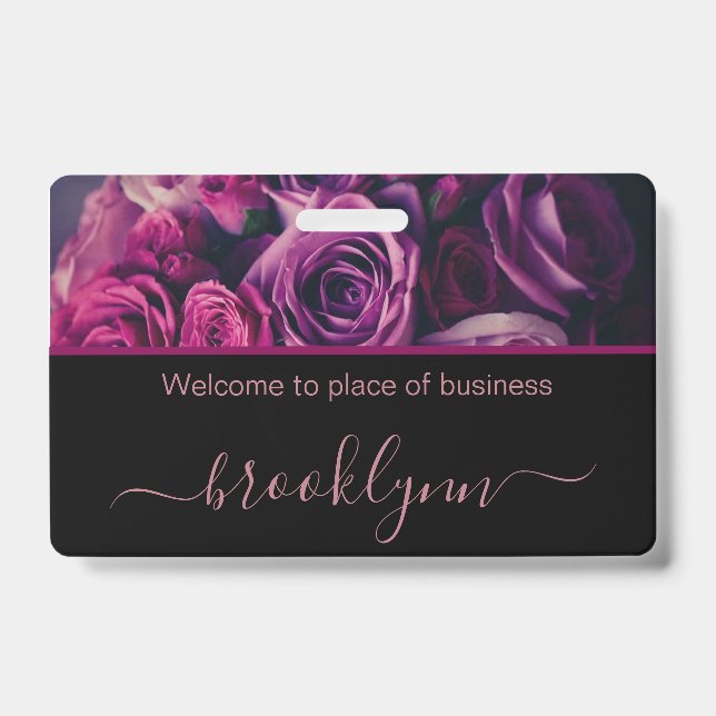 Personalized Small Business Name Tag Badge (Front)