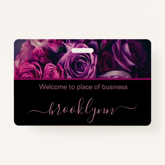 Personalized Small Business Name Tag Badge (Front)