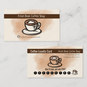 Personalized Small Coffee Shop Business Card