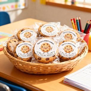 Personalized Smart Cookie Teacher Reward Classic Round Sticker