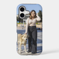 Personalized Smiling Girl with Pet Dog
