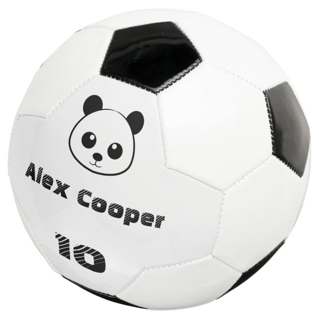 Personalized Smiling Panda Soccer Ball – Custom  (Three Quarter)