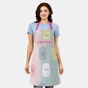 Personalized Smiling Pastel Sweets Kawaii Apron