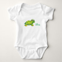 Personalized smiling turtle