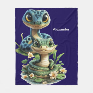 Personalized Snake Fleece Blanket