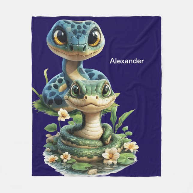 Personalized Snake Fleece Blanket (Front)