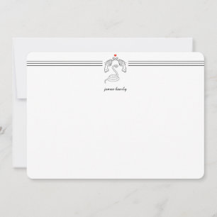 Personalized Snakes N' Guns Stationary Flat Card