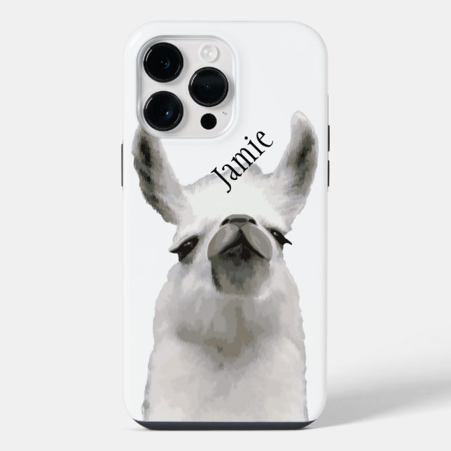 Personalized Snooty Snobby Llama iPhone Case (Back)