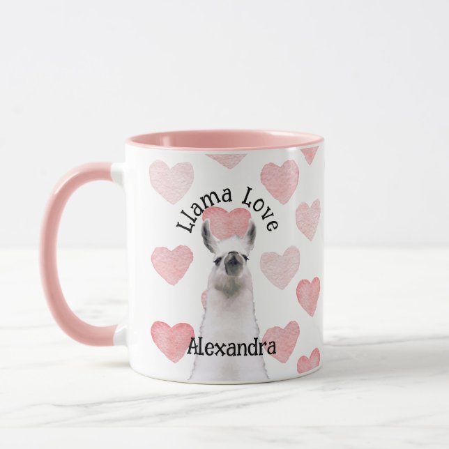 Personalized Snooty Snobby Llama Mug (Left)