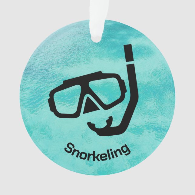 Personalized Snorkelling Ornament (Front)