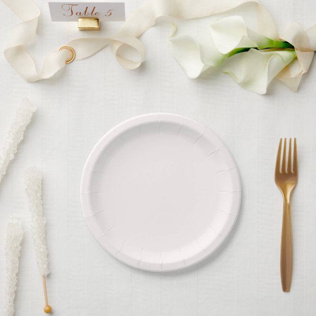 Personalized Snow 7" Round Paper Plate (Wedding)
